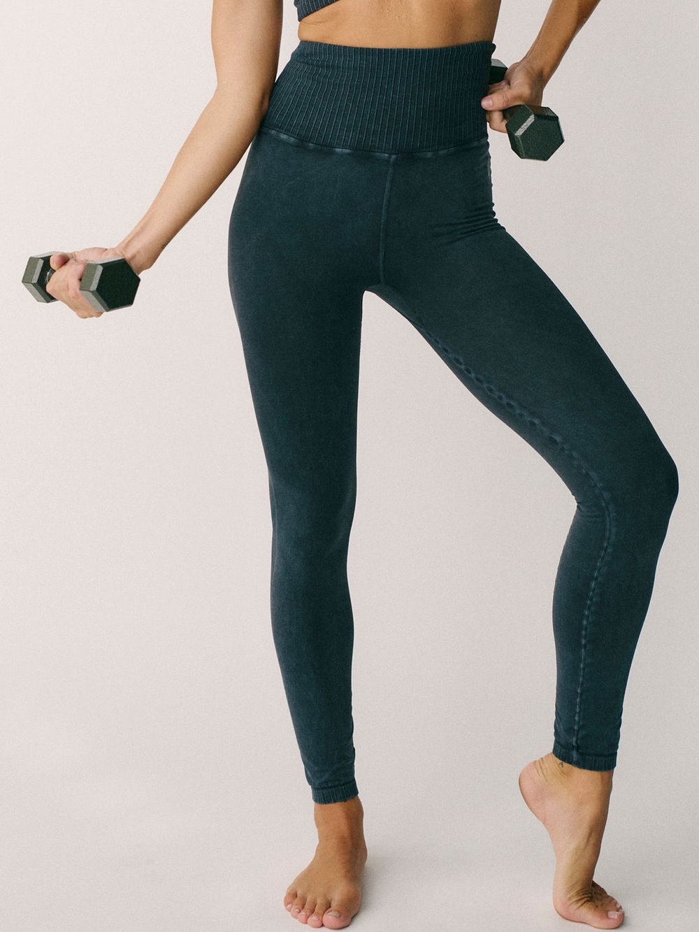 FP Movement Women’s High-Rise 7/8 Length Good Karma Leggings Washed Black M/L